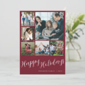 Fotocollage Prettige feestdagen Kerstmis Feestdagenkaart (Staand voorkant)