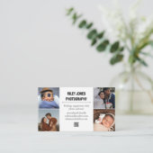 Fotocollage QR Code Professionele Fotograaf Visitekaartje (Staand voorkant)