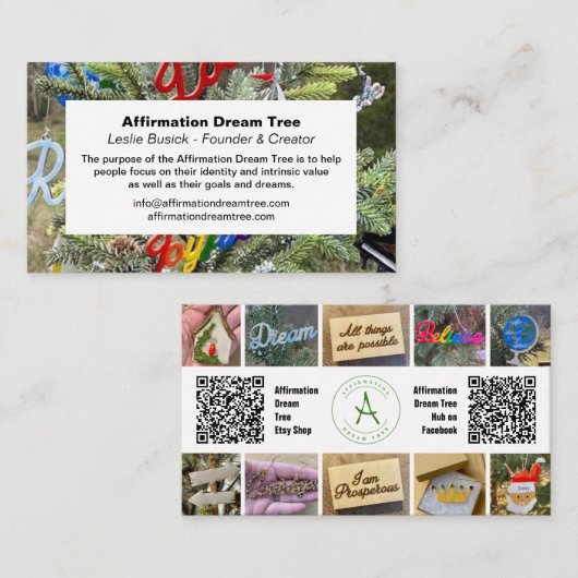 Fotocollage QR-code Visitekaartje (Voorkant / Achterkant)