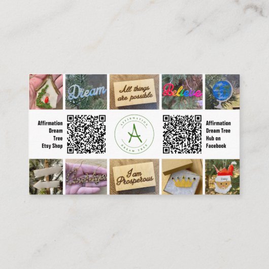 Fotocollage QR Code Visitekaartje (Achterkant)