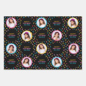 Fotocollage Rainbow Sprinkles Happy Birthday Inpakpapier Vel (Voorkant 2)