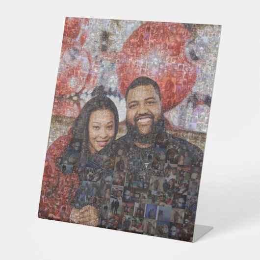 Fotocollage Reclamebord Met Voetstuk (Voorkant)