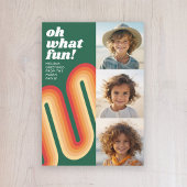Fotocollage - Retro Stripes Curve - Oh wat leuk Feestdagenkaart