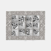Fotocollage - Robuust - Roestvrij beige patroon Fleece Deken (Voorkant (Horizontaal))