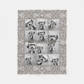 Fotocollage - Robuust - Roestvrij beige patroon Fleece Deken (Voorkant)