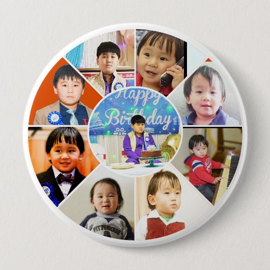 Fotocollage Ronde Button 4,0 Cm (Voorkant)