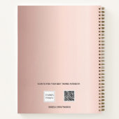 Fotocollage roos goud notitieboek (Achterkant)