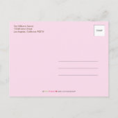 Fotocollage Roze Baby Geboorteaankondiging Aankondigingskaart (Achterkant)