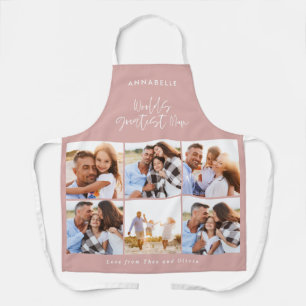 Fotocollage roze girly modern mum moederdag schort