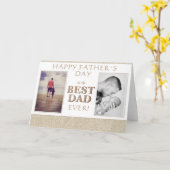 Fotocollage Rustiek Beste Vaderdag Kaart (Gele Bloem)
