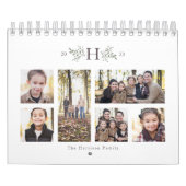 Fotocollage rustige monogram foto kalender (Hoes)