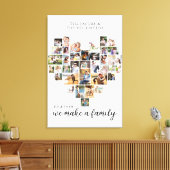 Fotocollage samen 36 Hartvormig Canvas Afdruk (Insitu (Woonkamer))