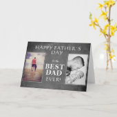 Fotocollage schoolbord Beste vader Vaderdag Kaart (Gele Bloem)
