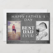 Fotocollage schoolbord Beste Vaderdag Kaart (Voorkant)