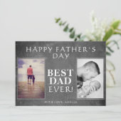 Fotocollage schoolbord Beste Vaderdag Kaart (Staand voorkant)