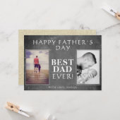 Fotocollage schoolbord Beste Vaderdag Kaart (Voorkant / Achterkant in situ)