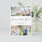 Fotocollage script bruiloft bedankkaart (Staand voorkant)