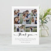 Fotocollage Script bruiloft Bedankkaart (Staand voorkant)