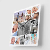 Fotocollage-Sjabloon Vierkante Klok (Hoek)