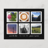  fotocollage slaat de datum op aankondigingskaart (Voorkant)