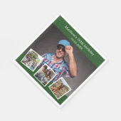 Fotocollage smaragdgroene verjaardagsfeestje servet (Hoek)