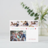 Fotocollage social distancing blijf thuis familie briefkaart (Staand voorkant)