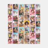 Fotocollage Stripe Fleece Deken (Voorkant)