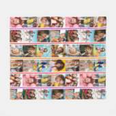 Fotocollage Stripe Fleece Deken (Voorkant (Horizontaal))