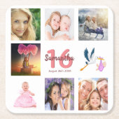 Fotocollage Sweet 16 Kartonnen Onderzetters (Voorkant)