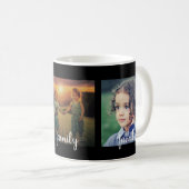 Fotocollage-tekstbedekking gepersonaliseerd koffiemok (Voorkant rechts)