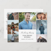 Fotocollage Ter liefdevolle herinnering Overlijden Briefkaart (Voorkant / Achterkant)