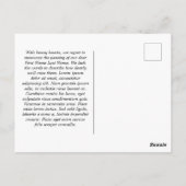 Fotocollage Ter liefdevolle herinnering Overlijden Briefkaart (Achterkant)