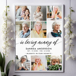 Fotocollage ter liefdevolle herinnering poster