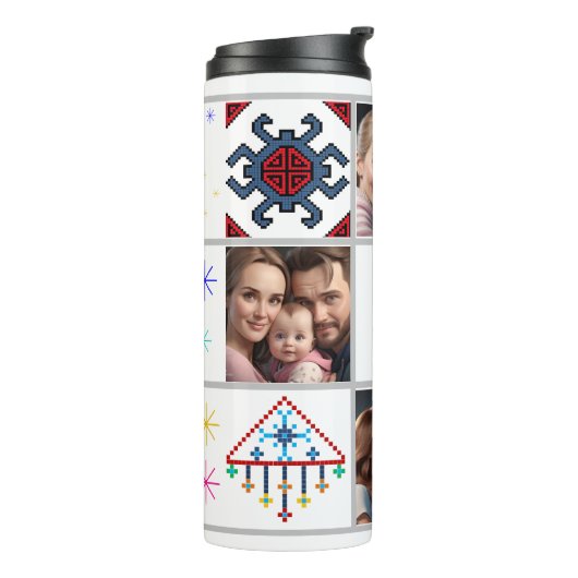 fotocollage thermische tumbler thermosbeker (Gedraaid links)