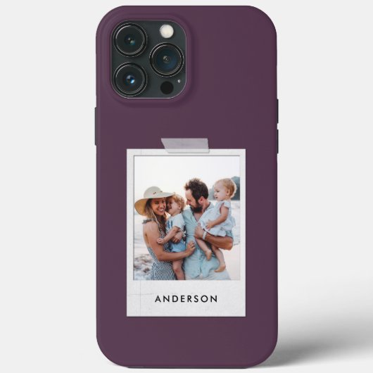  fotocollage typografie modern paars Case-Mate iPhone case (Achterkant)