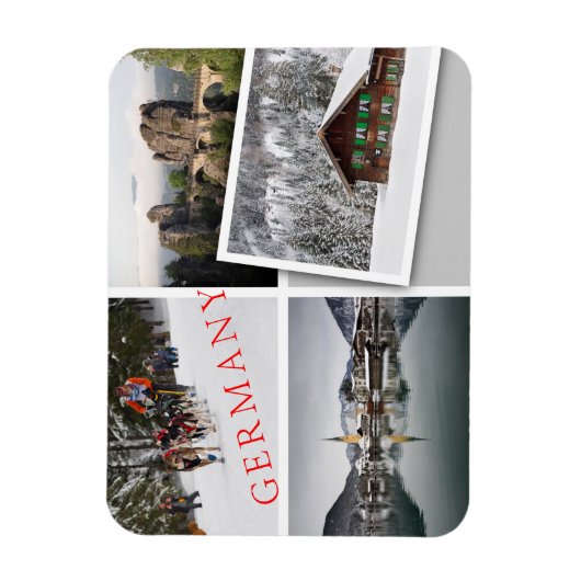 Fotocollage uit Duitsland Magneet (Verticaal)