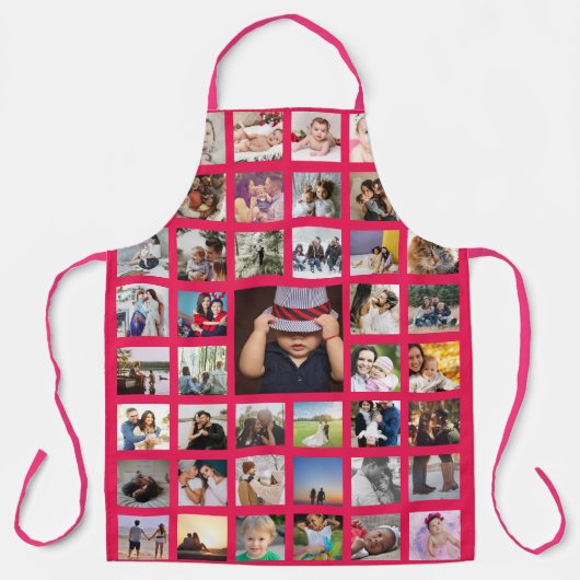 Fotocollage Uniek gepersonaliseerd Schort (Voorkant)
