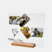 Fotocollage Uniek Huwelijkscadeau voor Koppel  Acryl Bord (Hoek)