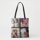 Fotocollage Unieke gepersonaliseerde 8 foto's Tote Bag (Voorkant)