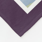 Fotocollage Unieke gepersonaliseerde Paarse gestre Fleece Deken (Hoek)