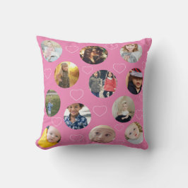 Fotocollage Unieke Sjabloon voor hart en cirkel Kussen