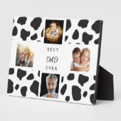 Fotocollage vader koe zwart wit fotoplaat (Zijkant)