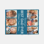 Fotocollage Vaderdag Beste vader ooit Fleece Deken (Voorkant (Horizontaal))