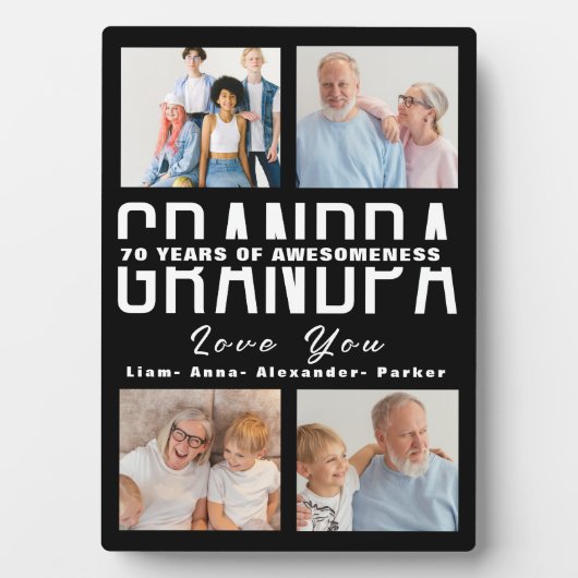 Fotocollage Vaderdag jaren van awesomeness Fotoplaat (voorkant)