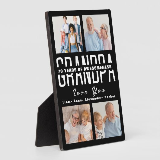 Fotocollage Vaderdag jaren van awesomeness Fotoplaat (Zijkant)