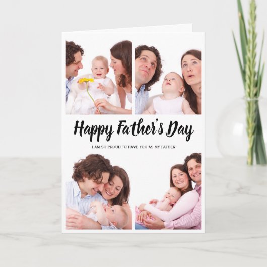 Fotocollage Vaderdag Kaart (Voorkant)