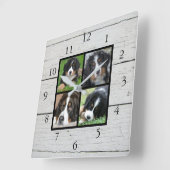 Fotocollage van bijtende schuur vierkante klok (Hoek)