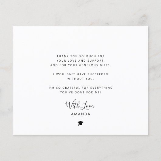 Fotocollage van budget afstuderen bedankt flyer (Achterkant)