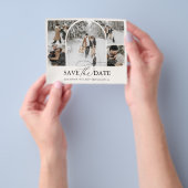 Fotocollage van budgetboog De datum opslaan Flyer (Hand)