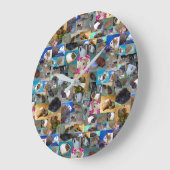 Fotocollage van cavia's, grote wandklok (Hoek)